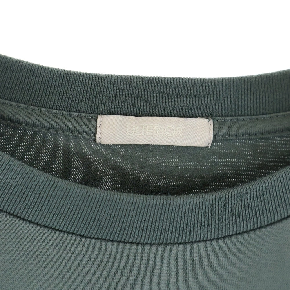 ULTERIOR(アルテリア) コットン クルーネック 長袖Tシャツ カットソー カーキ ULCS71-HA168