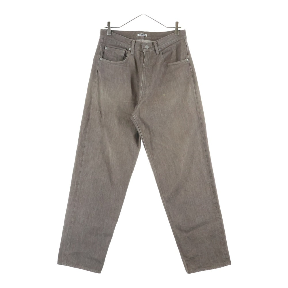 AURALEE(オーラリー) 23AW HARD TWIST BROWN DENIM WIDE PANTS ハードツイスト ワイド デニムパンツ ブラウン A23AP03MD
