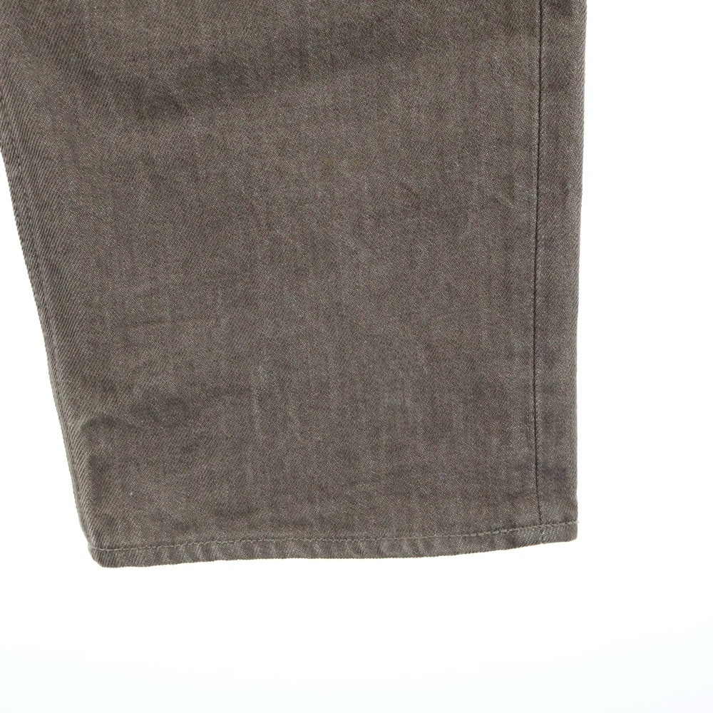 AURALEE(オーラリー) 23AW HARD TWIST BROWN DENIM WIDE PANTS ハードツイスト ワイド デニムパンツ ブラウン A23AP03MD