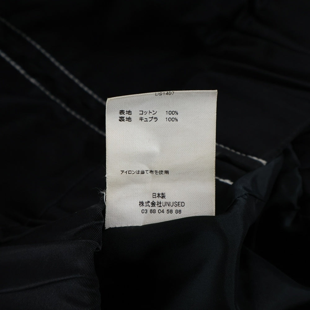 UNUSED(アンユーズド) 18SS Drizzler Jacket コットン ジップアップ ジャケット ブラック US1407