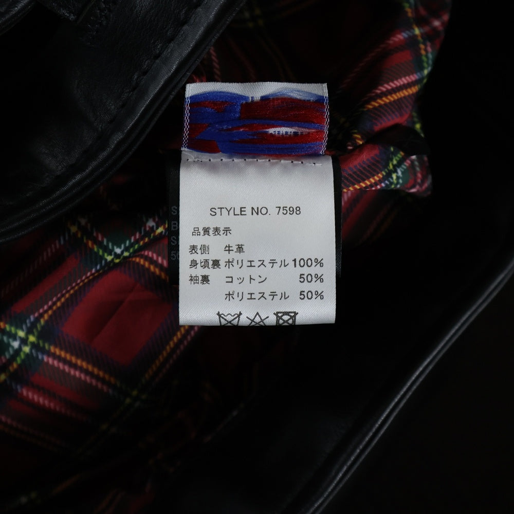 mastermind JAPAN(マスターマインドジャパン) ×Schott One Star Riders 613MM ショット ワンスター レザー ダブルライダースジャケット ブラック 996-9217613