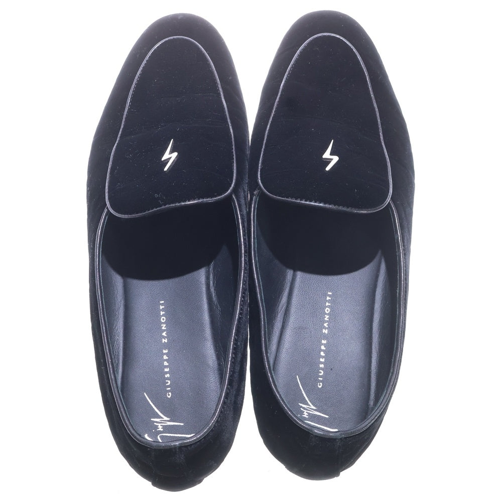 GIUSEPPE ZANOTTI(ジュゼッペ ザノッティ) ベルベット スリッポン ドレスシューズ ブラック