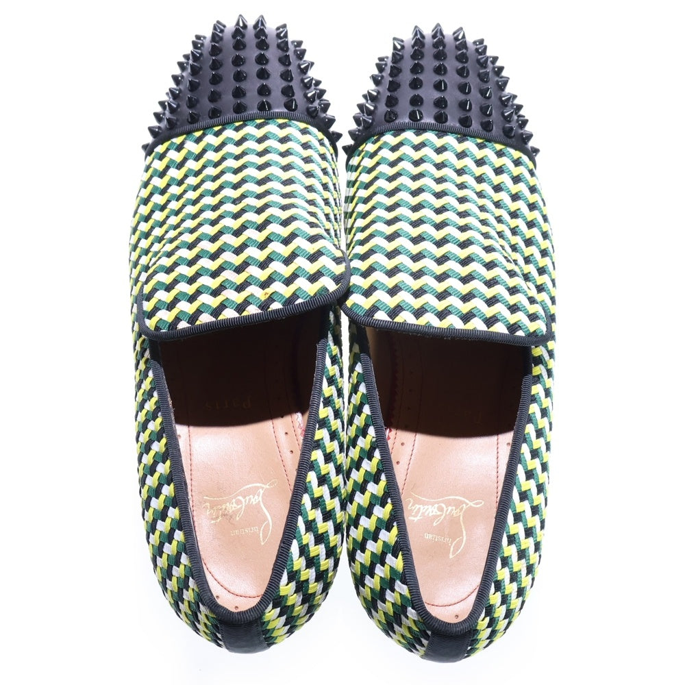 CHRISTIAN LOUBOUTIN(クリスチャンルブタン) Spike Loafer スパイク ローファー ブラック/イエロー