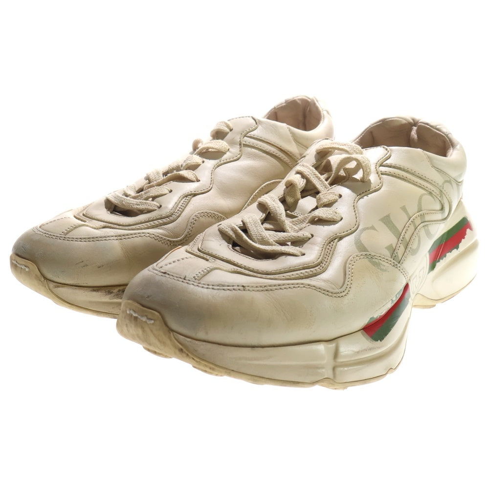 GUCCI(グッチ) RHYTON ライトン ヴィンテージロゴ ローカットスニーカー アイボリー 500877