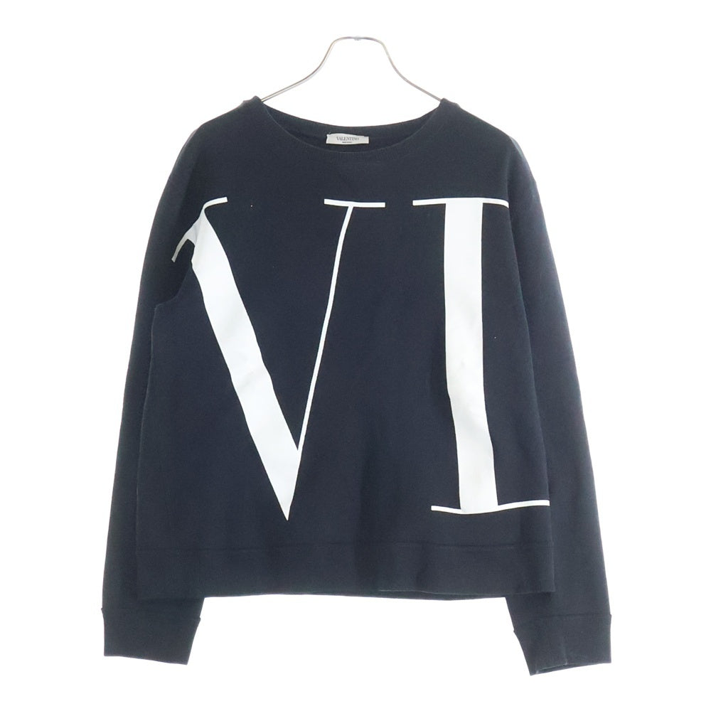 VALENTINO(ヴァレンティノ) Logo Crewneck ロゴクルーネックスウェットトレーナー ブラック SV3MF12K591