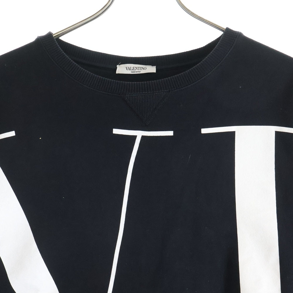 VALENTINO(ヴァレンティノ) Logo Crewneck ロゴクルーネックスウェットトレーナー ブラック SV3MF12K591