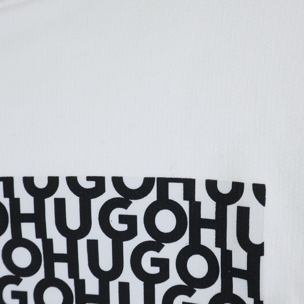 HUGO BOSS(ヒューゴボス) フロントロゴ クルーネックスウェットトレーナー ホワイト