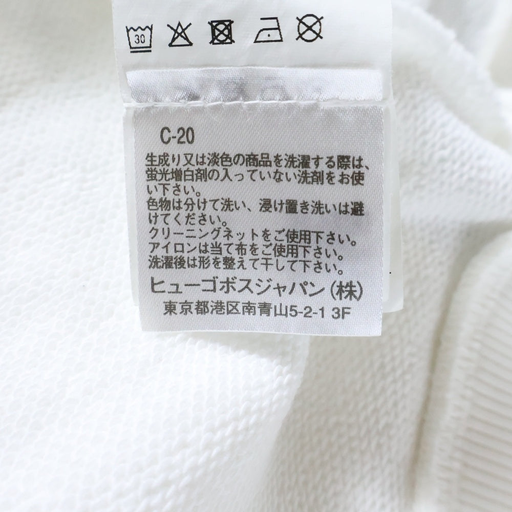 HUGO BOSS(ヒューゴボス) フロントロゴ クルーネックスウェットトレーナー ホワイト