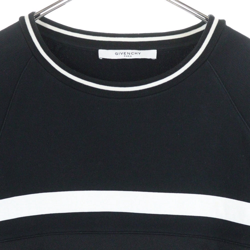 GIVENCHY(ジバンシィ) Logo Embroidery Crewneck ロゴ刺繍 クルーネックスウェットトレーナー ブラック BMJ0383Y3P