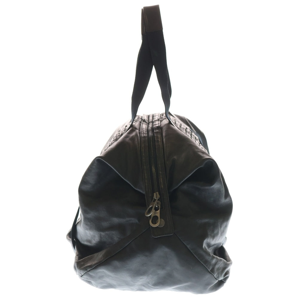 BOTTEGA VENETA(ボッテガヴェネタ) イントレチャート レザー ボストンバッグ ブラック