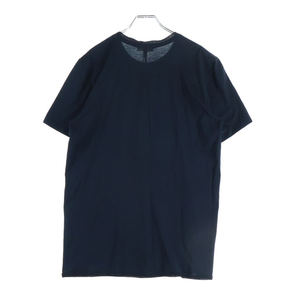 HELMUT LANG(ヘルムートラング) JERSEY WITH RIB リブ 半袖Tシャツ ネイビー 17-7101057