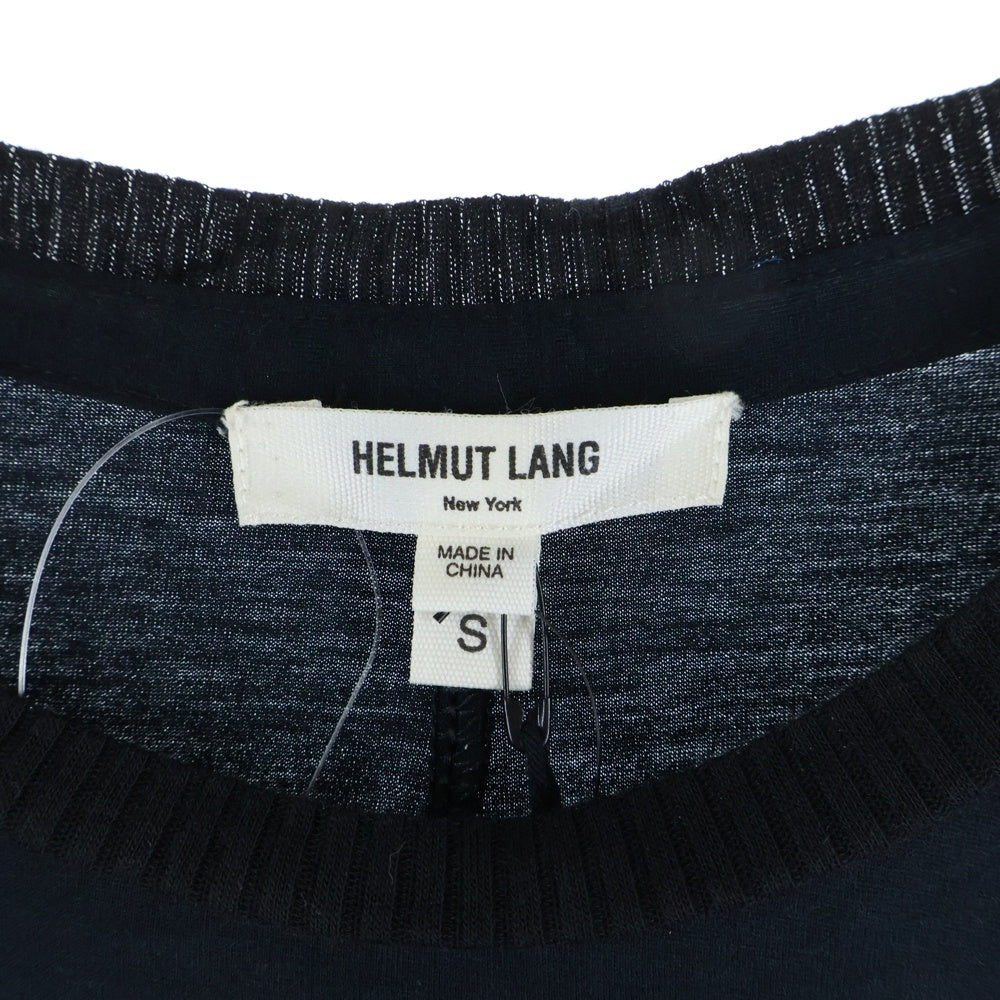 HELMUT LANG(ヘルムートラング) JERSEY WITH RIB リブ 半袖Tシャツ ネイビー 17-7101057