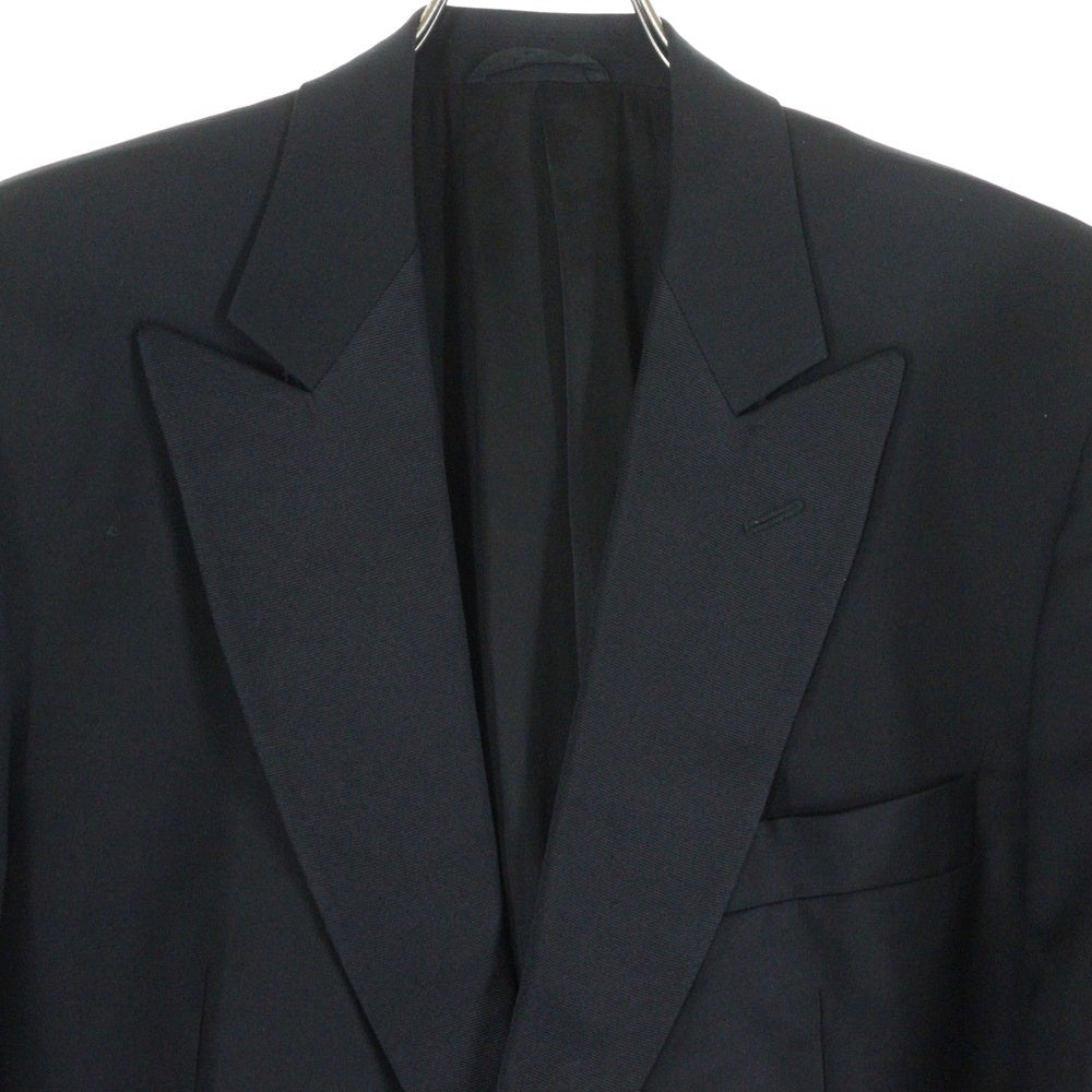GIORGIO ARMANI(ジョルジオアルマーニ) 1B ピークドラペル ウール テーラードジャケット ブラック