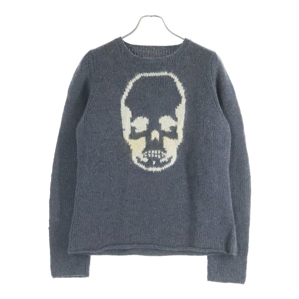 lucien pellat-finet(ルシアンペラフィネ) スカル ウール ニット セーター グレー