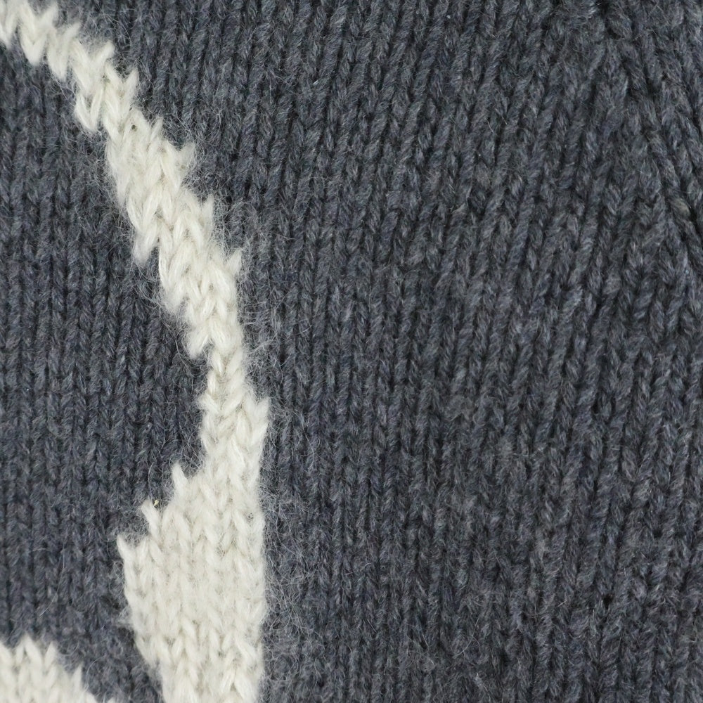 lucien pellat-finet(ルシアンペラフィネ) スカル ウール ニット セーター グレー