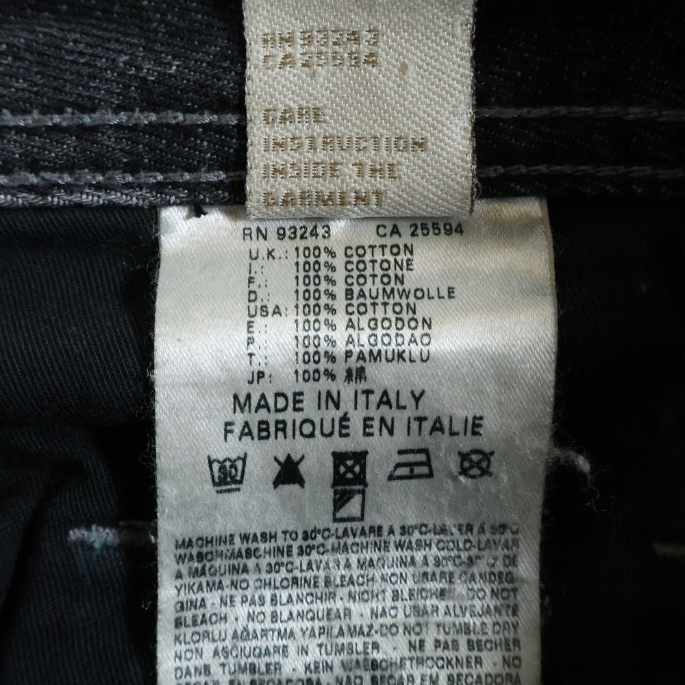 DIESEL(ディーゼル) POIAK L.32 ダメージ加工 ストレッチ スリム スキニーデニムパンツ ブラック 008ZB