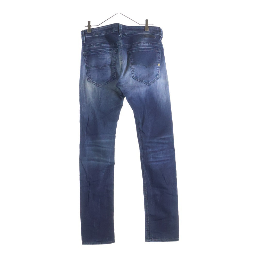 DIESEL(ディーゼル) THAVAR SP-NE ダメージ加工 ウエストドローコード ストレッチ スキニーデニムパンツ インディゴ 0678S