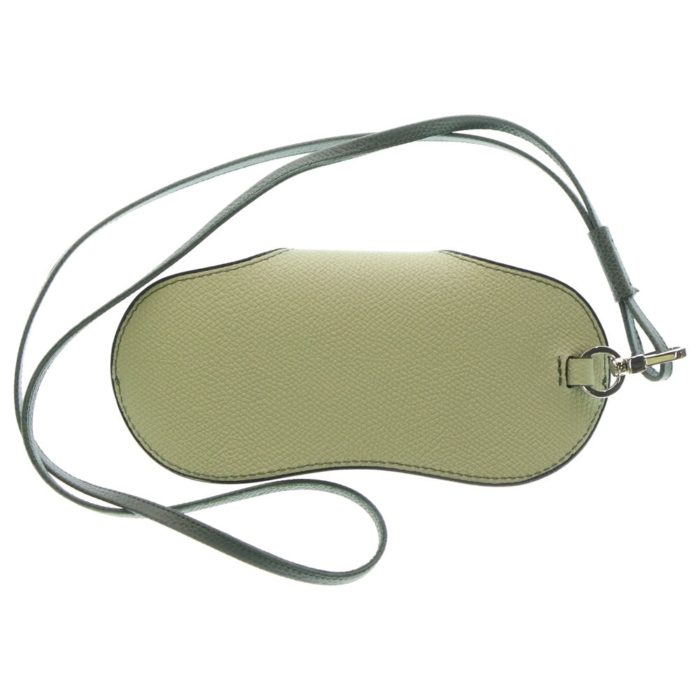 Valextra(ヴァレクストラ) ストラップ付 レザーメガネケース グリーン レディース