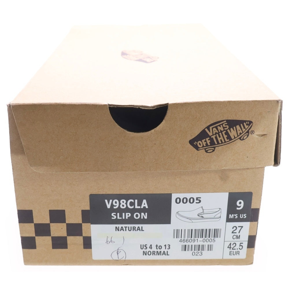 VANS(ヴァンズ) SLIP ON スリッポンローカットスニーカーシューズ アイボリー US9/27cm V98CLA