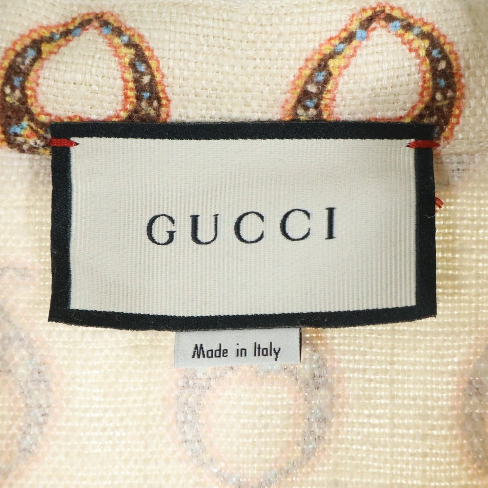 GUCCI(グッチ) エスニック総柄 シルク 長袖シャツ マルチ 597913 ZADAE