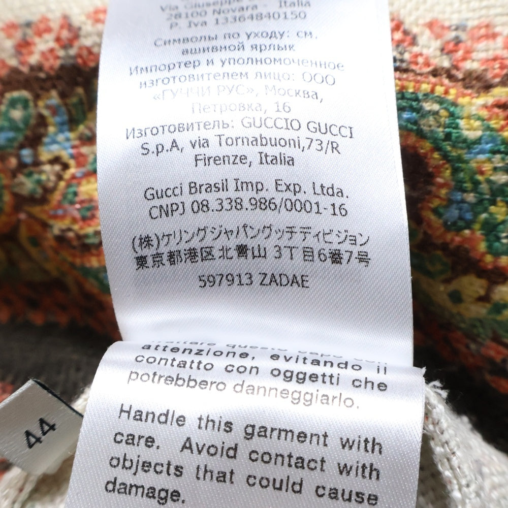 GUCCI(グッチ) エスニック総柄 シルク 長袖シャツ マルチ 597913 ZADAE