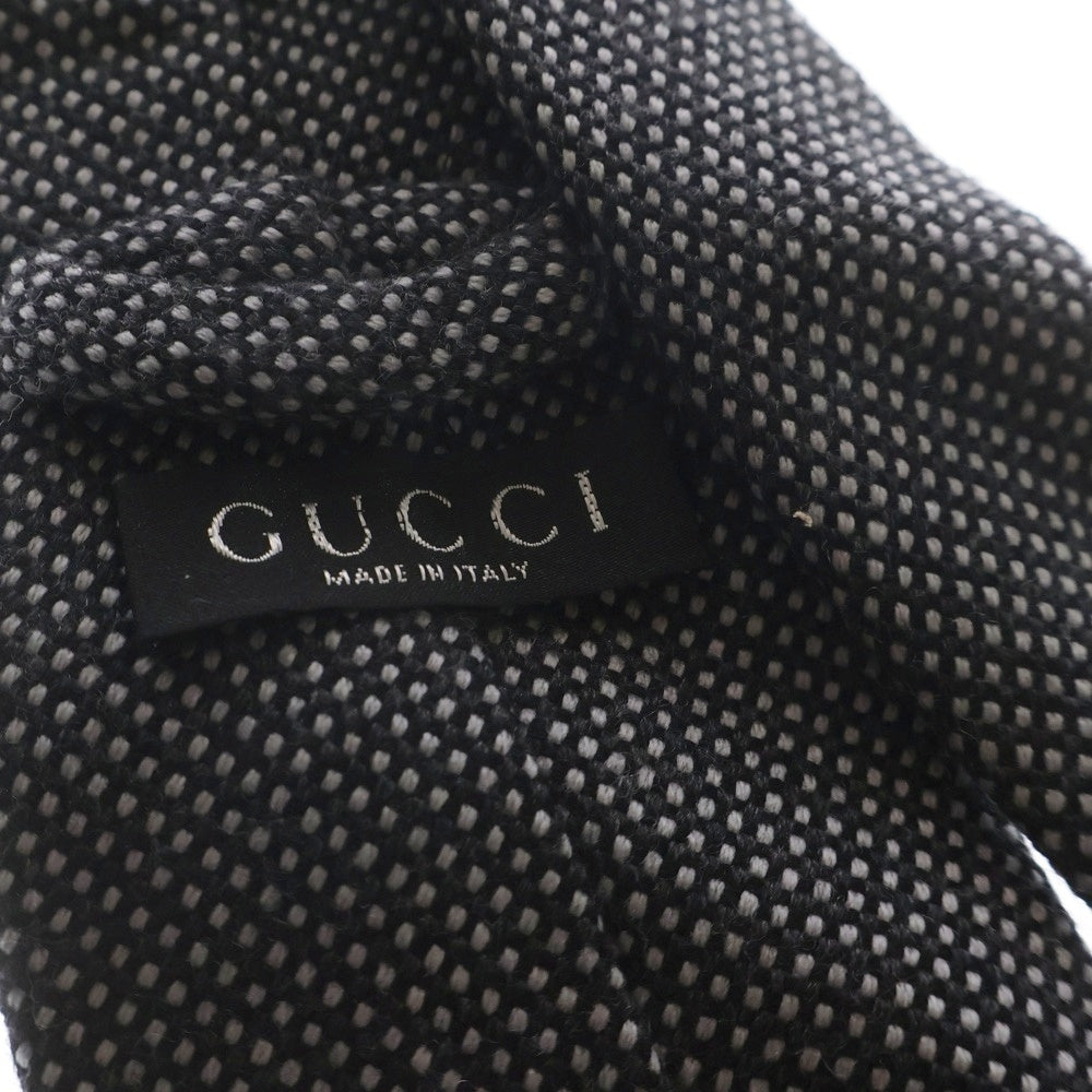 GUCCI(グッチ) マイクロドット総柄 ウール ネクタイ グレー