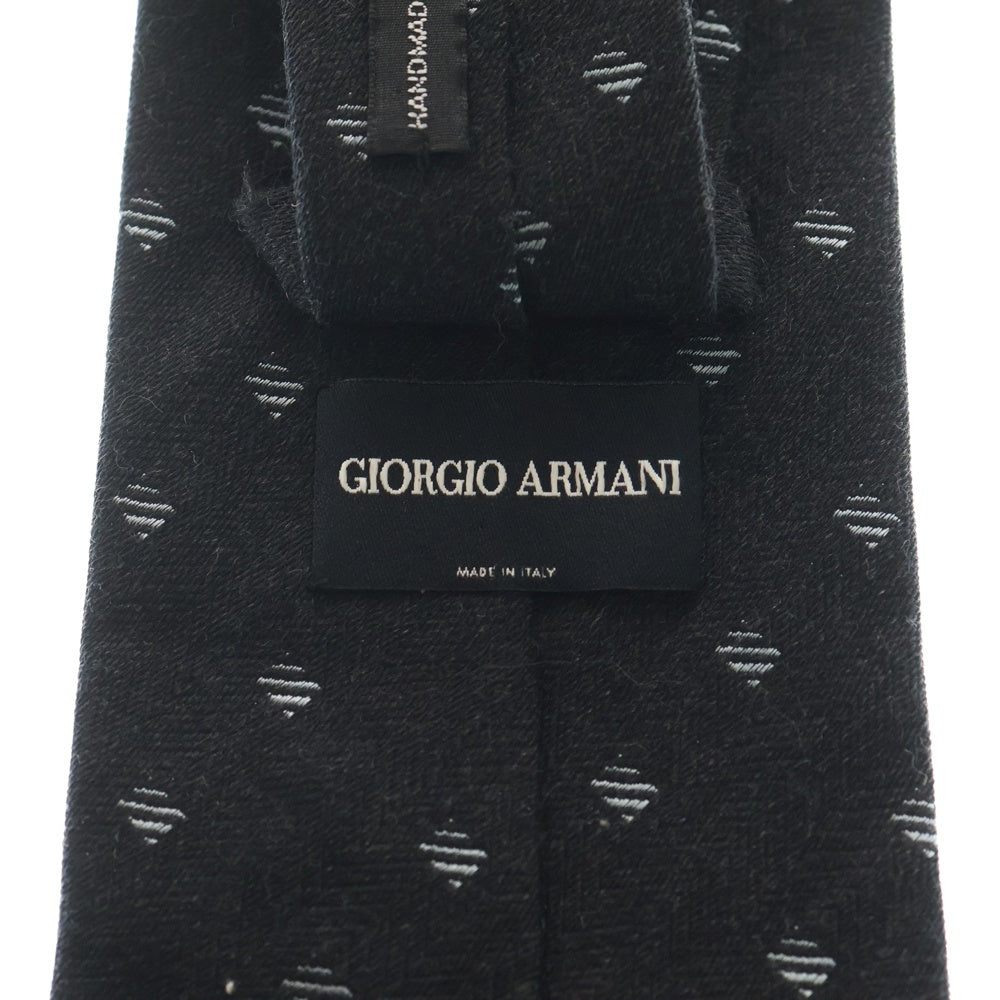 GIORGIO ARMANI(ジョルジオアルマーニ) スクエアドット ウールネクタイ ブラック