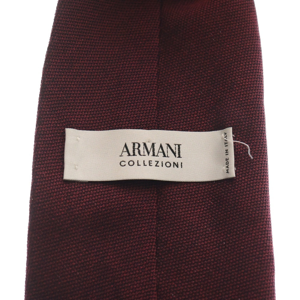 ARMANI COLLEZIONI(アルマーニ コレツィオーニ) マイクロハンドトゥース シルク混 レーヨンネクタイ ボルドー