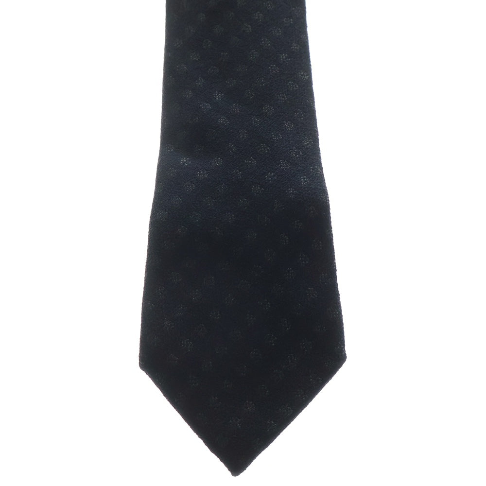 DOLCE & GABBANA(ドルチェアンドガッバーナ) ドット 総柄 シルク ネクタイ ブラック