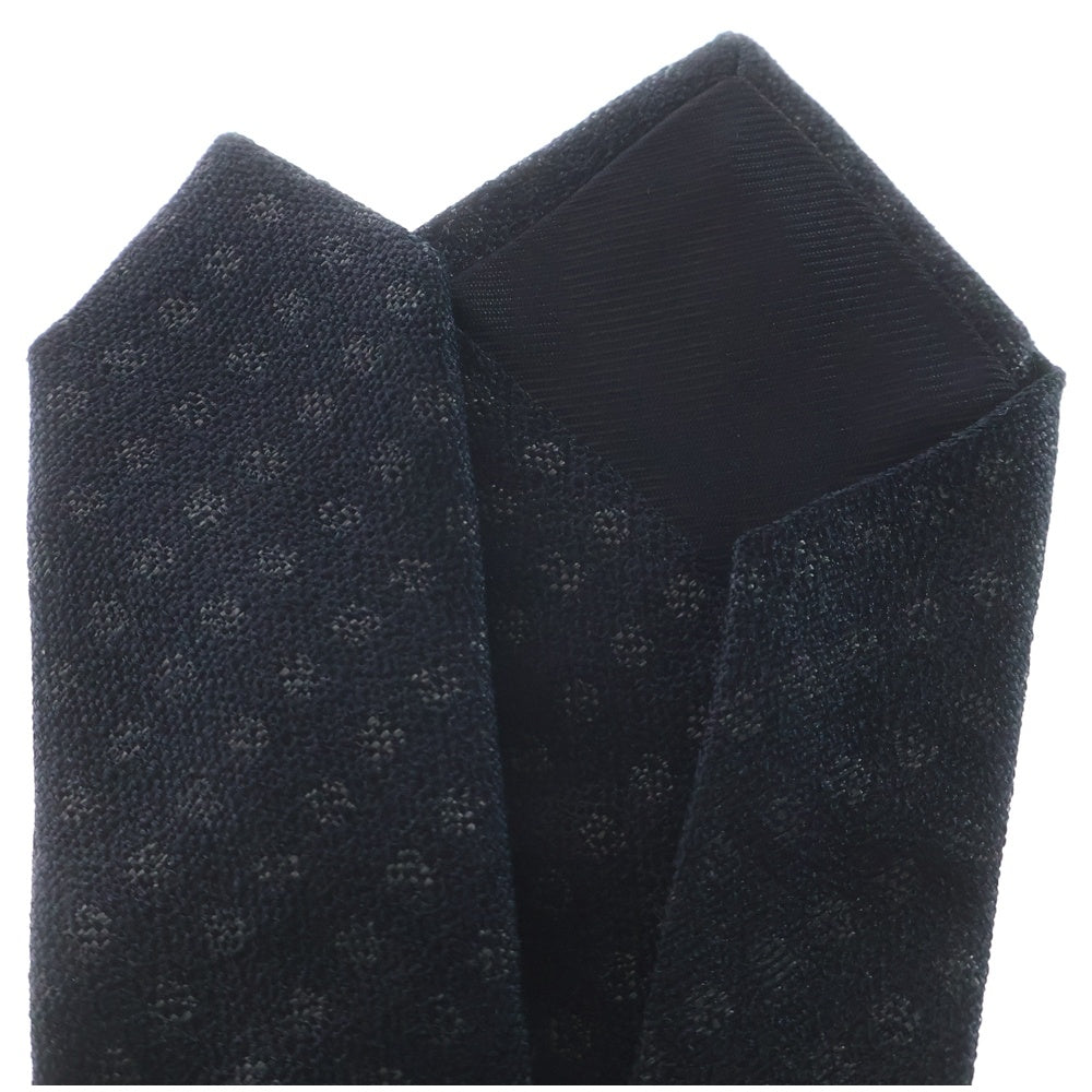 DOLCE & GABBANA(ドルチェアンドガッバーナ) ドット 総柄 シルク ネクタイ ブラック