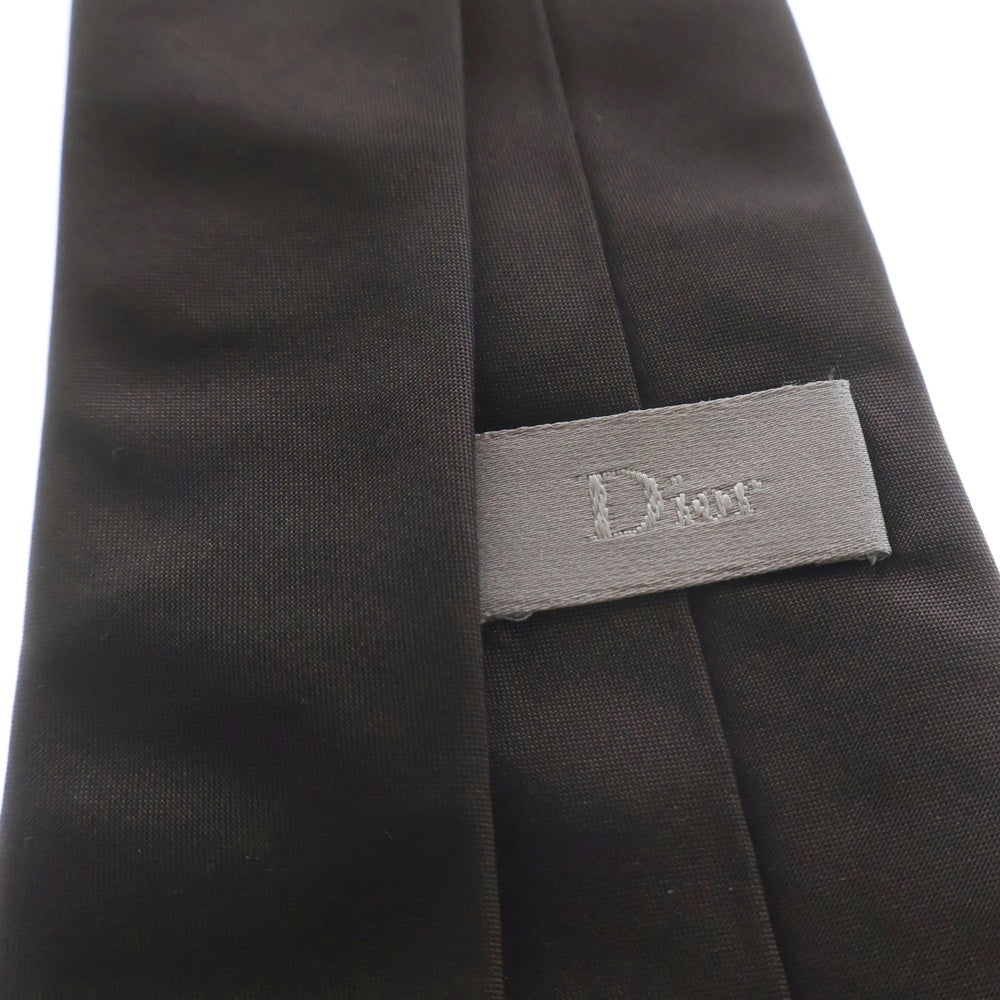 DIOR(ディオール) プレーン シルク ネクタイ ブラウン