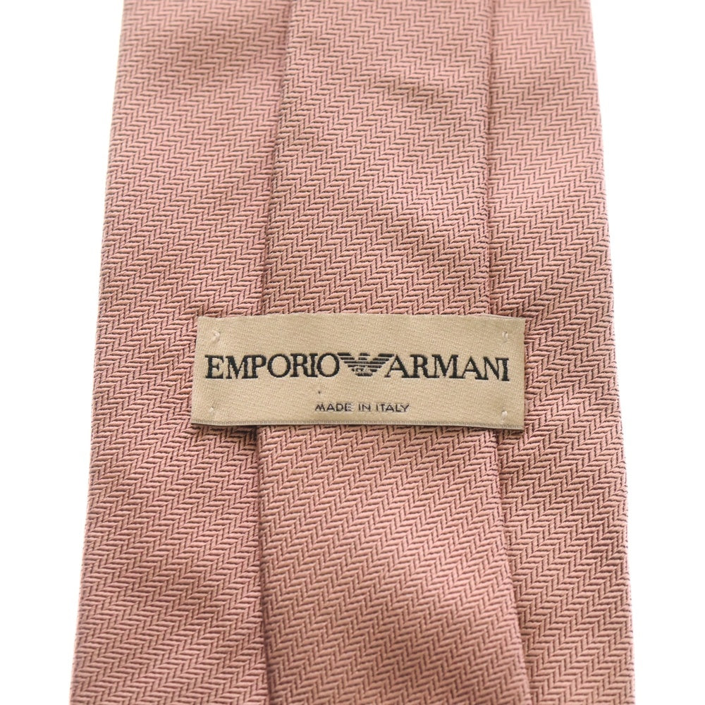 EMPORIO ARMANI(エンポリオアルマーニ) ヘリンボーン シルクネクタイ ピンク