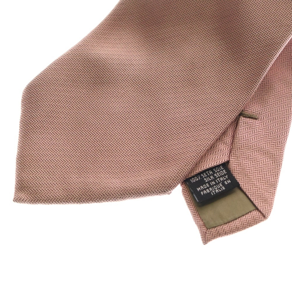 EMPORIO ARMANI(エンポリオアルマーニ) ヘリンボーン シルクネクタイ ピンク