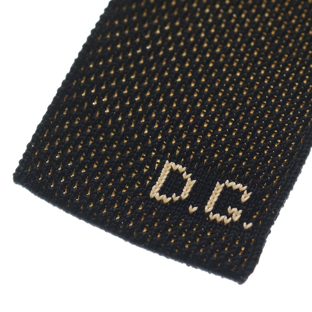 DOLCE & GABBANA(ドルチェアンドガッバーナ) D.G. ニット シルク ネクタイ ブラック/アイボリー