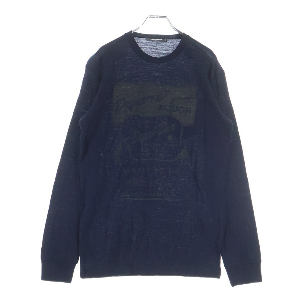 DSQUARED2(ディースクエアード) 15AW ロゴプリント 長袖ポケットTシャツ ネイビー S71GD0267