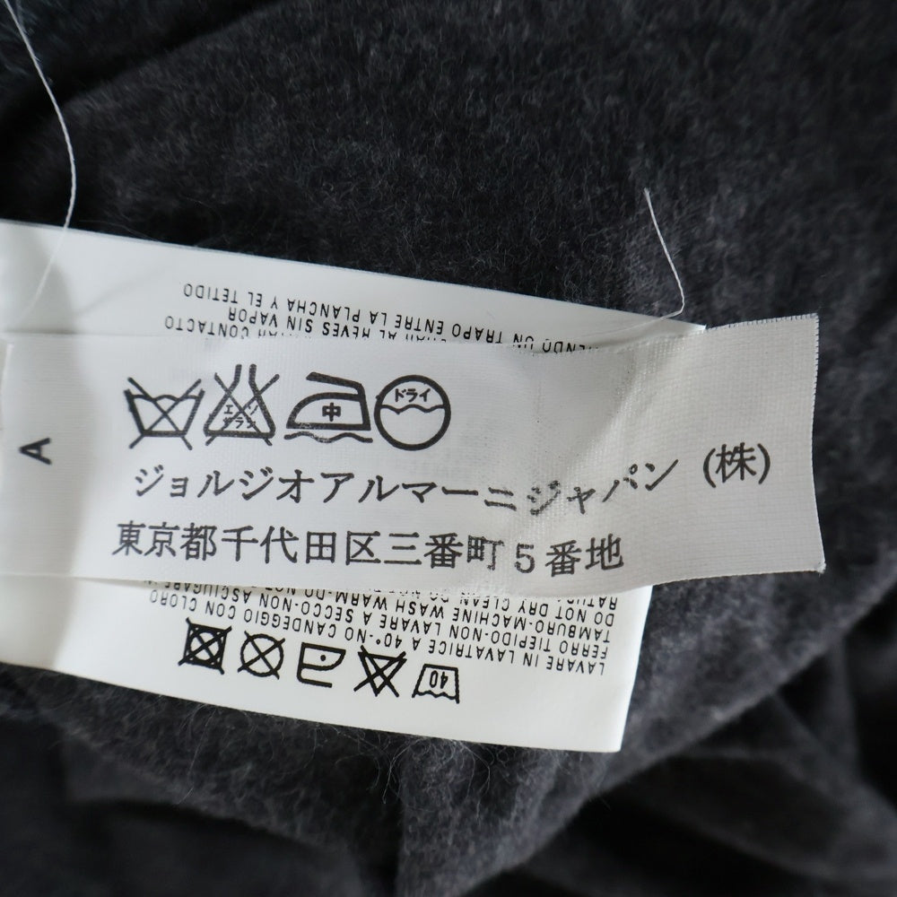 ARMANI COLLEZIONI(アルマーニ コレツィオーニ) Vネック コットン 半袖Tシャツ カットソー ブラック