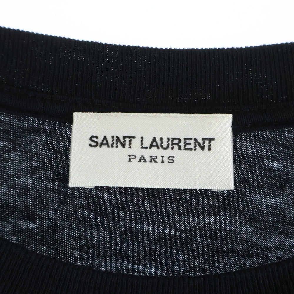 SAINT LAURENT PARIS(サンローランパリ) ロックンロール フロントプリント 半袖Tシャツ ブラック 631800 YBVS2