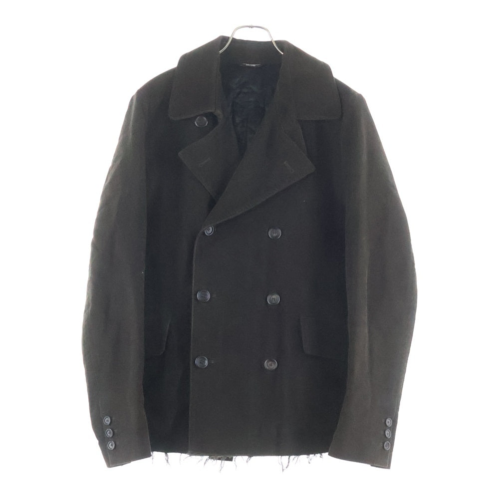 DOLCE & GABBANA(ドルチェアンドガッバーナ) 裏地キルティング コットン Pコート ブラウン G0332T/FU6JD