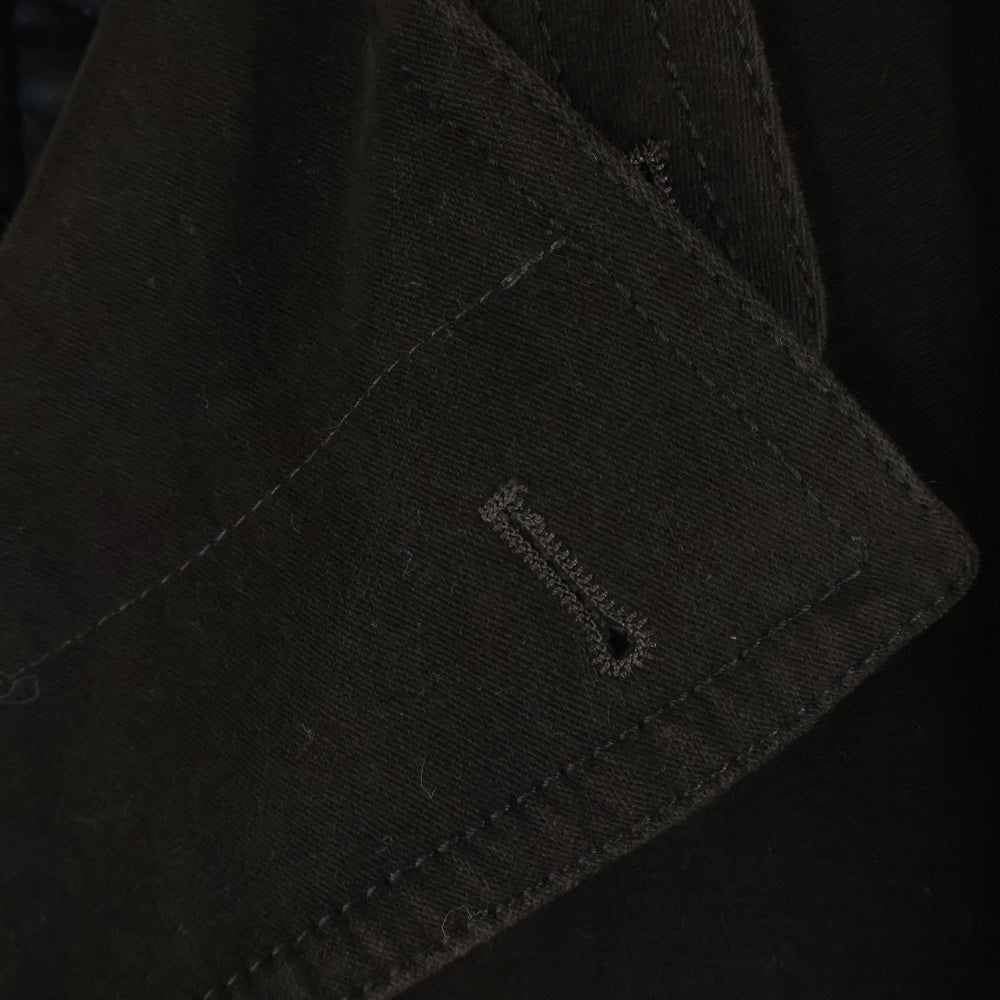 DOLCE & GABBANA(ドルチェアンドガッバーナ) 裏地キルティング コットン Pコート ブラウン G0332T/FU6JD