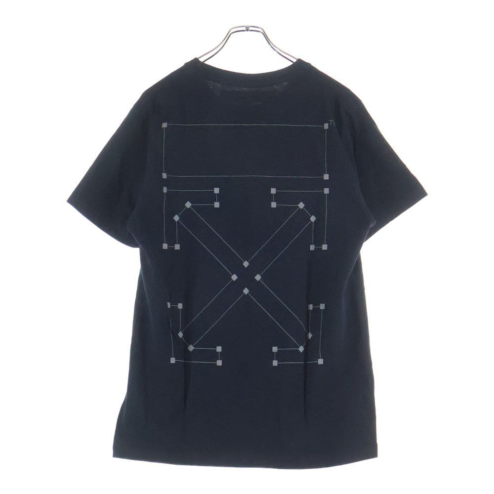 OFF-WHITE(オフホワイト) 19SS BACKBONE S/S SLIM TEE バックボーン ロゴプリント クルーネック 半袖Tシャツ カットソー ブラック OMAA027E19185001