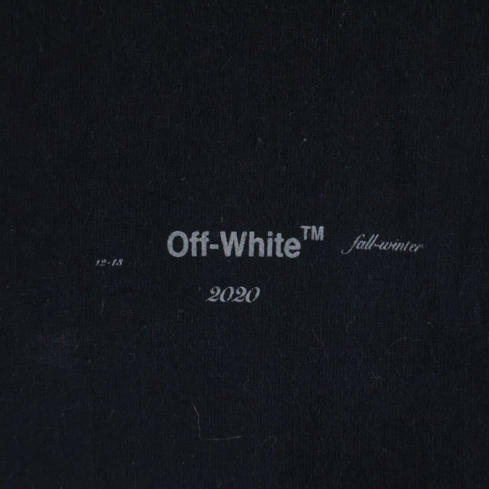 OFF-WHITE(オフホワイト) 19SS BACKBONE S/S SLIM TEE バックボーン ロゴプリント クルーネック 半袖Tシャツ カットソー ブラック OMAA027E19185001