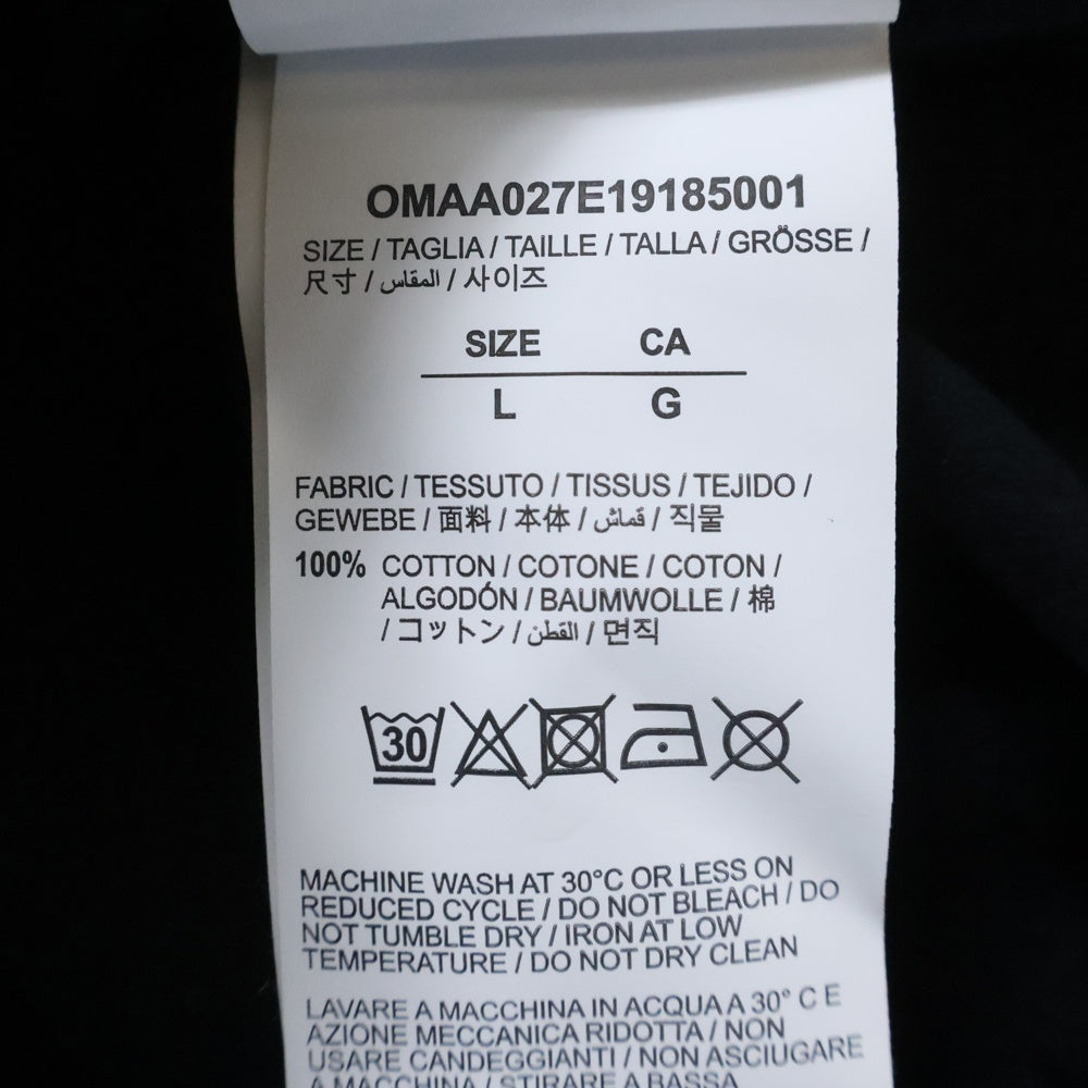 OFF-WHITE(オフホワイト) 19SS BACKBONE S/S SLIM TEE バックボーン ロゴプリント クルーネック 半袖Tシャツ カットソー ブラック OMAA027E19185001