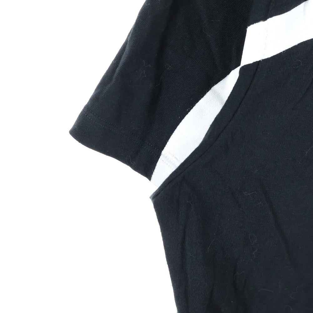 VALENTINO(ヴァレンティノ) 19AW Deconstructed Vlogo T-shirt Vロゴプリント クルーネック 半袖Tシャツ カットソー ブラック SV3MG02T5F6