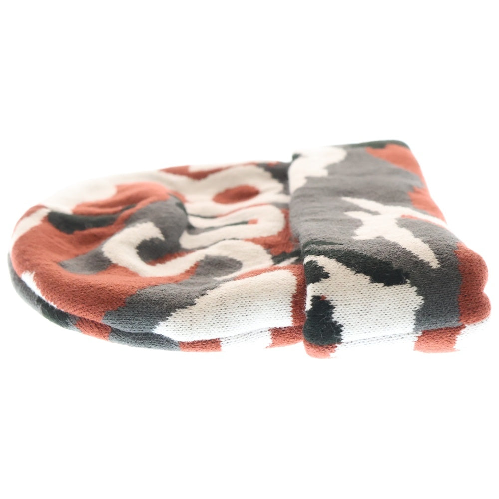 SUPREME(シュプリーム) 25AW Camo Big Logo Beanie カモ ビッグロゴ ビーニー ニット帽 帽子 レッド/グレー