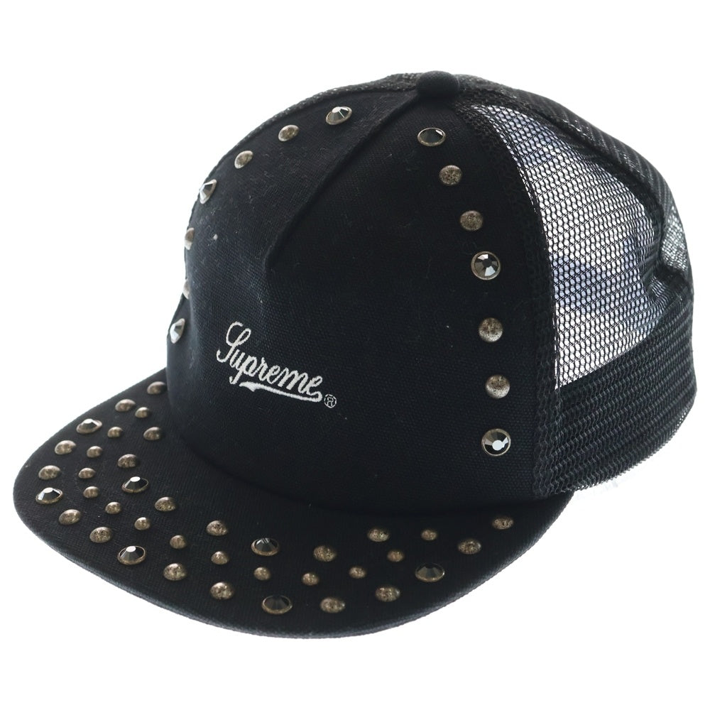 SUPREME(シュプリーム) ×B.B. Simon Studded Mesh Back 5-Panel ビービーサイモン スタッズ メッシュキャップ 帽子 ブラック