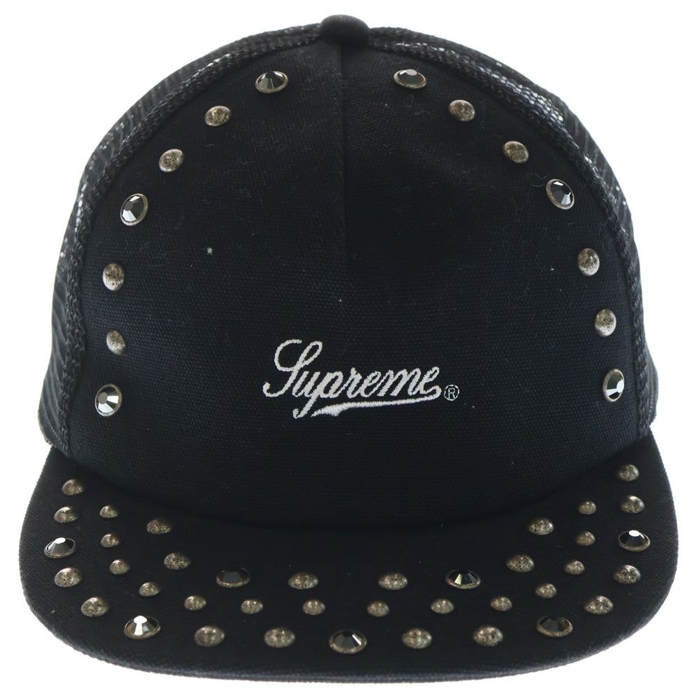 SUPREME(シュプリーム) ×B.B. Simon Studded Mesh Back 5-Panel ビービーサイモン スタッズ メッシュキャップ 帽子 ブラック