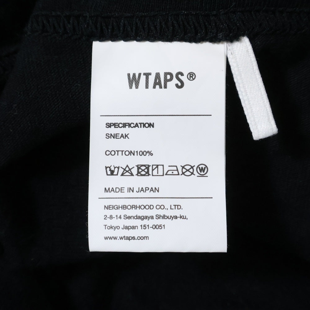 WTAPS(ダブルタップス) 25SS DOT SIGHT/SS/COTTON ドットサイト プリント クルーネック半袖Tシャツ カットソー ブラック 251ATDT-STM05S