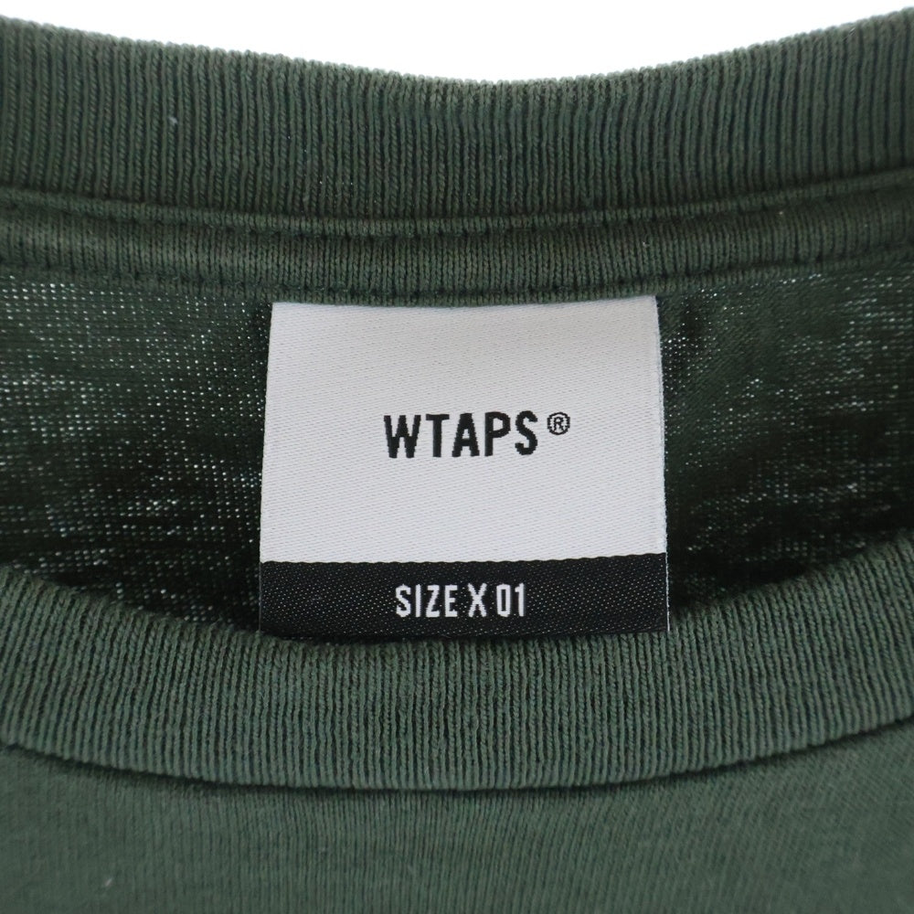 WTAPS(ダブルタップス) 25SS VSN/SS/COTTON ハイドロゴ クルーネック半袖Tシャツ カットソー カーキ