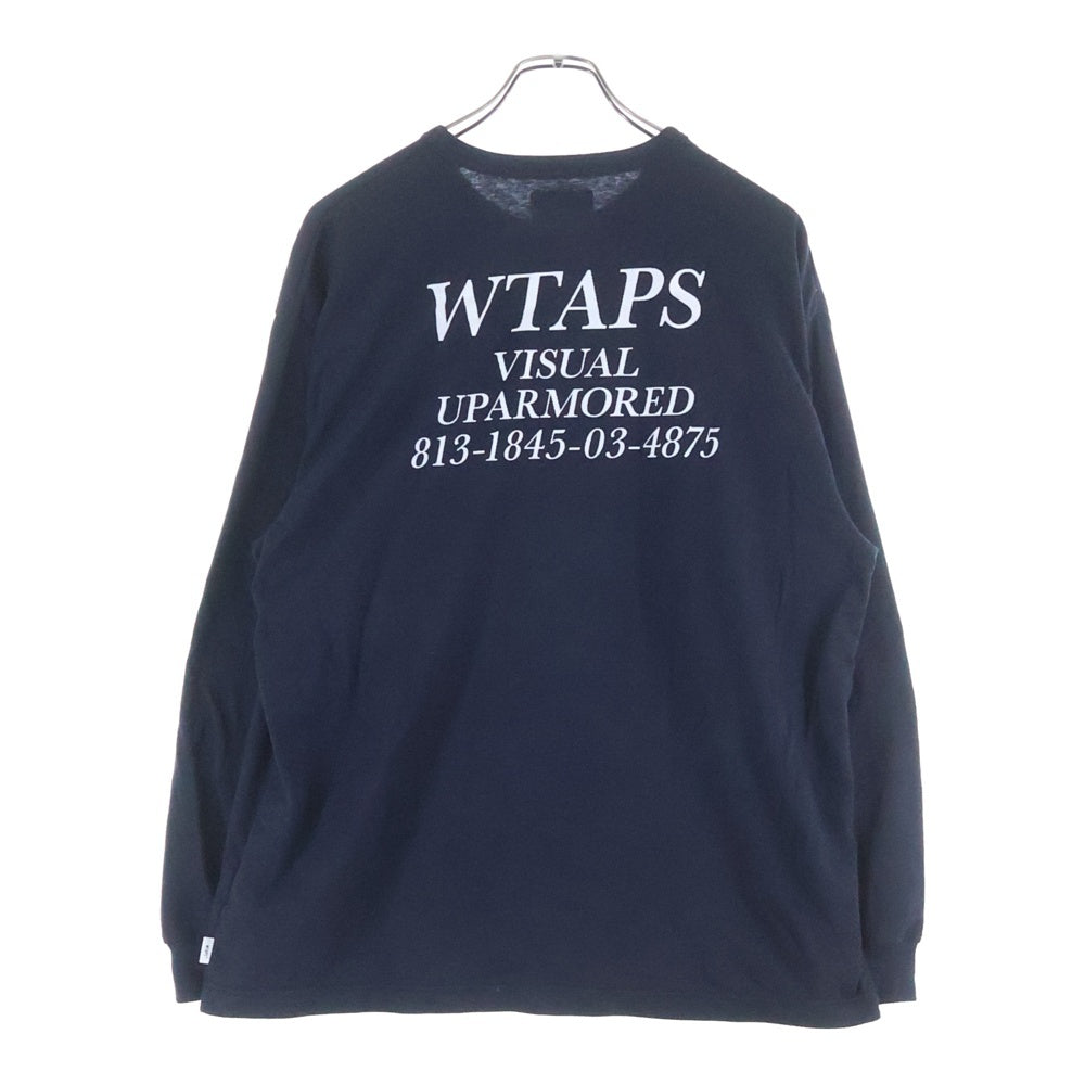 WTAPS(ダブルタップス) 25AW ACADEMY/LS/CTPL アカデミーロゴ クルーネック長袖Tシャツ カットソー ブラック 252ATDT-CSM14