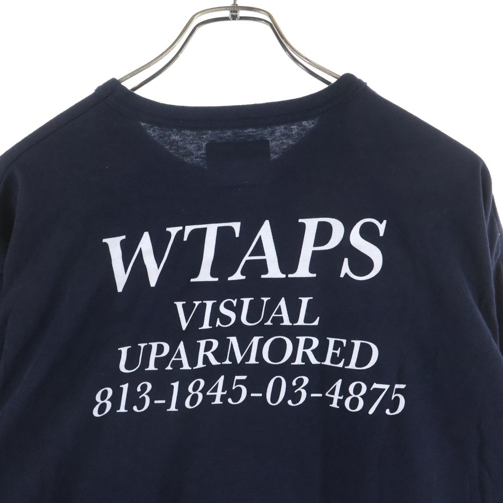 WTAPS(ダブルタップス) 25AW ACADEMY/LS/CTPL アカデミーロゴ クルーネック長袖Tシャツ カットソー ブラック 252ATDT-CSM14